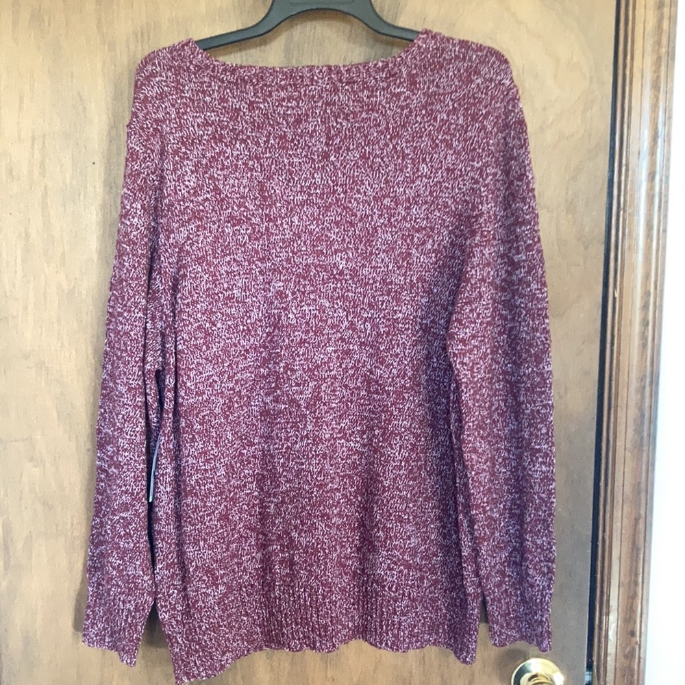 Zoe + Phoebe sweater tawny port heathered pullover casual office 3X - Picture 6 of 17